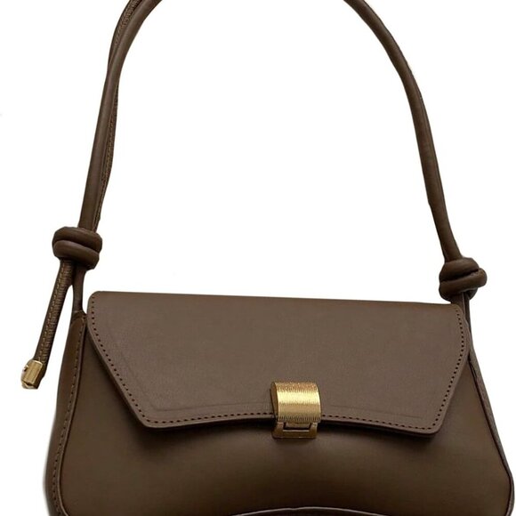 Handbags - Women's Leather Flap Clutch Shoulder Bag Vintage Adjustable Strap Purse